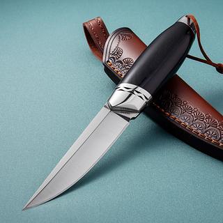 Faca de acampamento ao ar livre multifuncional forjada à mão de alta dureza com bainha